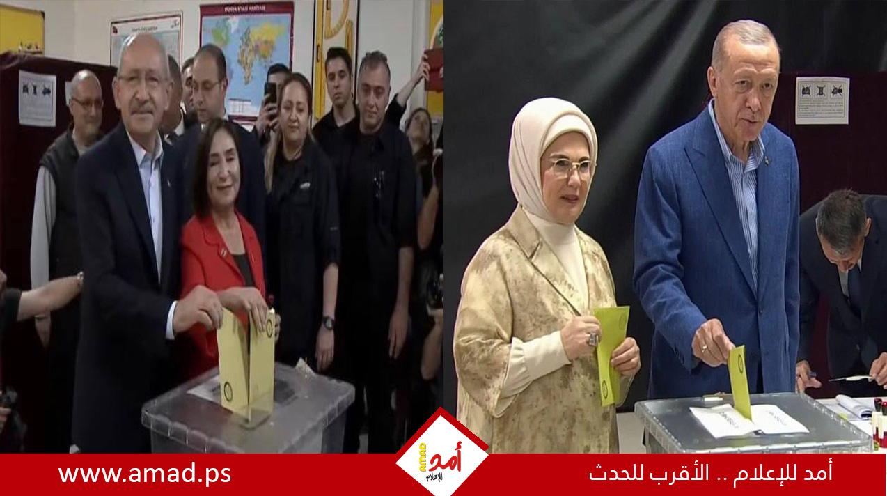 أردوغان وكيليجدار أوغلو يدليان بصوتهما وسط إجراءات أمنية مشددة - صور