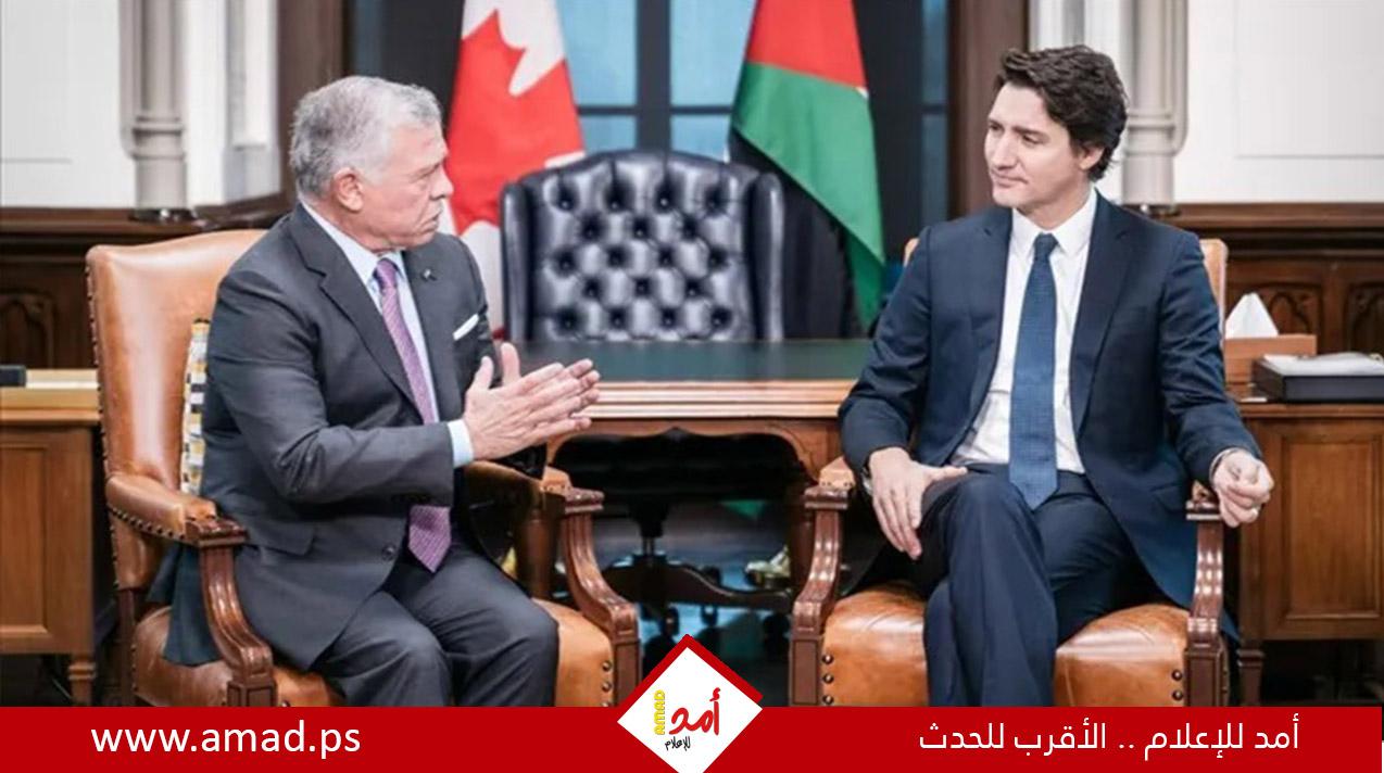ملك الأردن ورئيس الوزراء الكندي يدعوان لتكثيف الضغط الدولي لوقف إطلاق النار في غزة