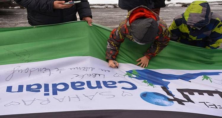 بالصور..كندا : مظاهرة حاشدة في مونتريال دعما للقدس وتنديدا بالقرار الامريكي