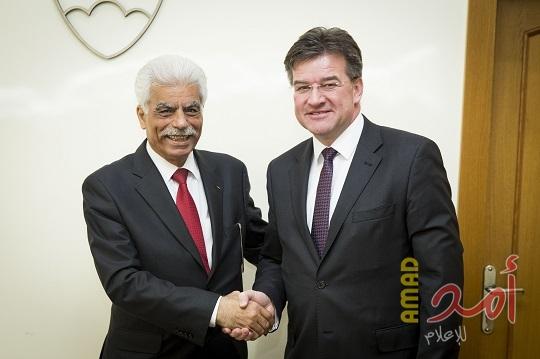 وزير الخارجية السلوفاكي يودع السفير بسيسو