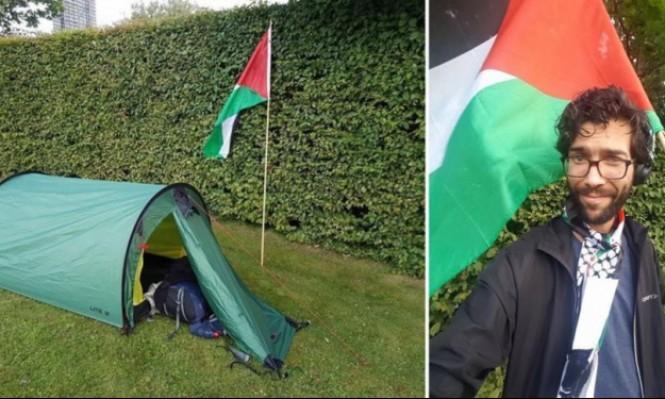 المتضامن السويدي "لادرا" يصل أنقرة في رحلته الى فلسطين