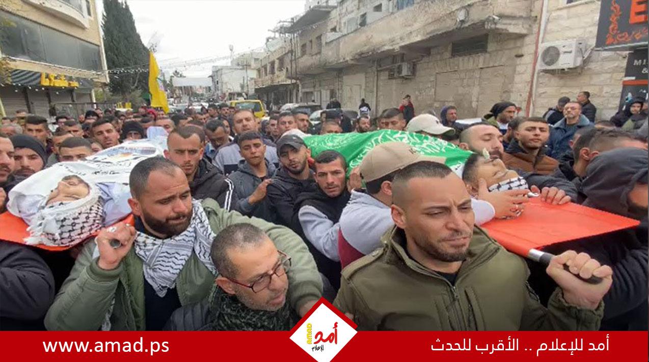 جماهير غفيرة تشيّع جثماني الشهيدين عابد وحوشية في اليامون وكفر دان