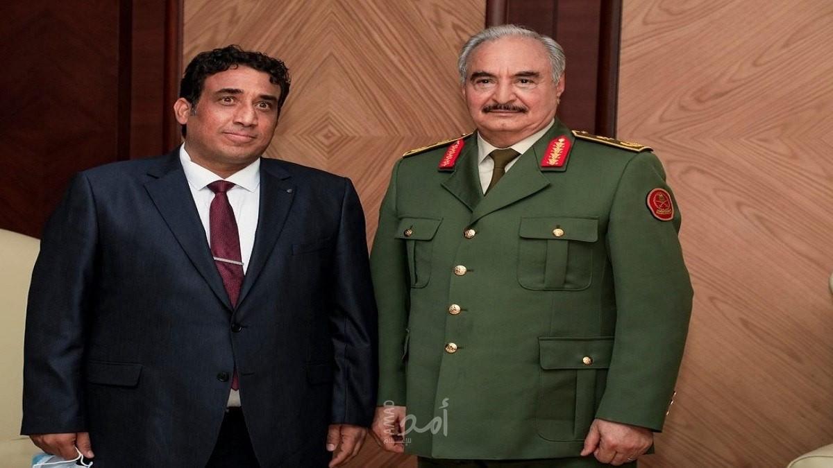 حفتر يؤكد للمنفي دعم الحكومة الجديدة والتداول السلمي للسلطات