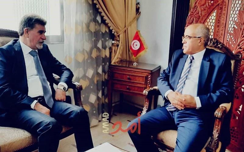 السفير عبد الهادي يطلع سفير تونس على آخر مستجدات القضية الفلسطينية