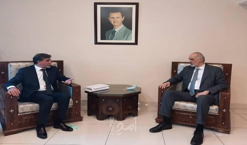 السفير عبد الهادي يطلع نائب وزير الخارجية السوري على آخر التطورات في فلسطين