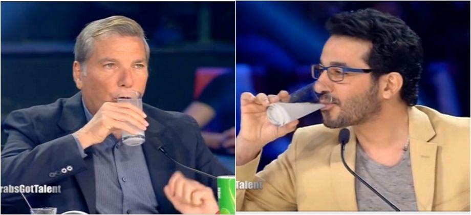 بالفيديو: أحمد حلمي وفريق برنامج " آراب جوت تالنت" يتضامون مع الأسرى بـ "ميّ وملح"
