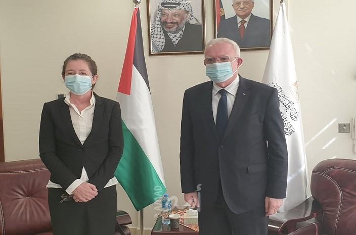 المالكي يُودع رئيسة مكتب تمثيل الدنمارك بمناسبة انتهاء مهامها الرسمية لدى دولة فلسطين