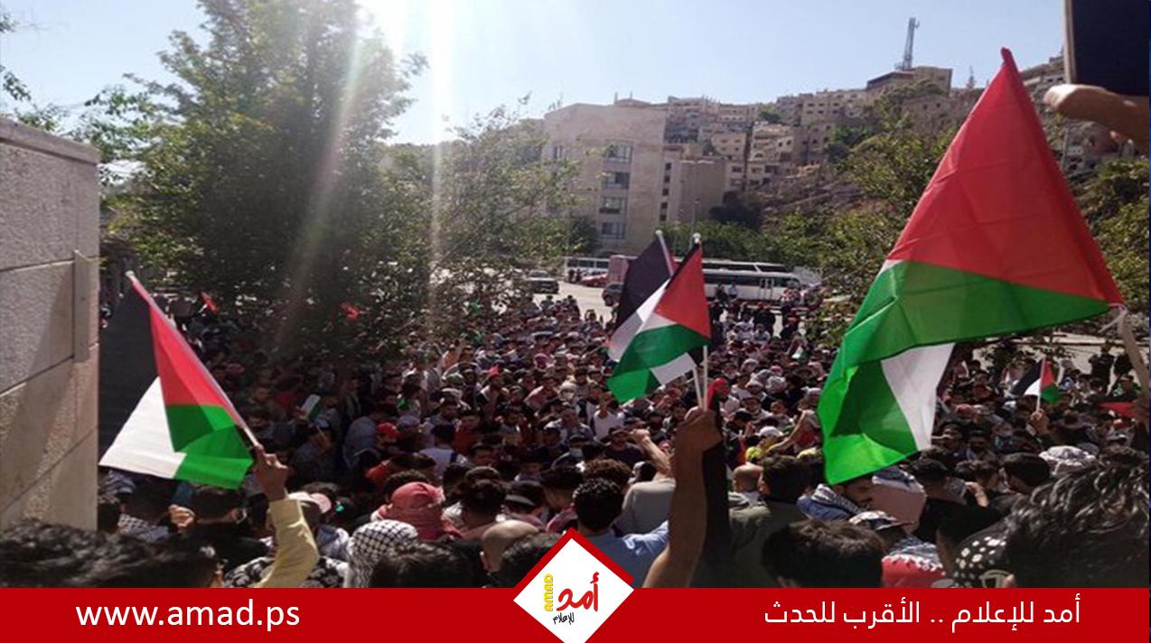 وقفة تضامنية نصرة للشعب الفلسطيني في مدينة إربد الأردنية