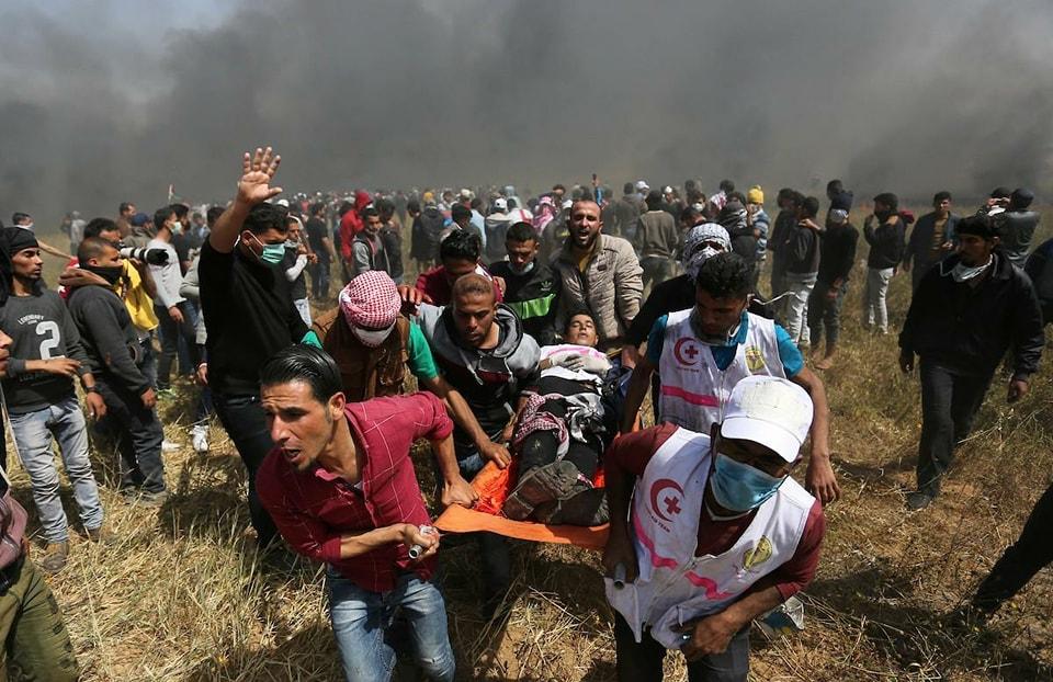 محدث -4 شهداء بينهم طفل و618 مصابا في #مليوينة_ القدس شرق قطاع غزة