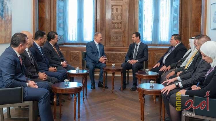 في زيارة هي الأولى..الأسد ووفد برلماني أردني يؤكدان على أهمية تفعيل العلاقات الثنائية بين البلدين