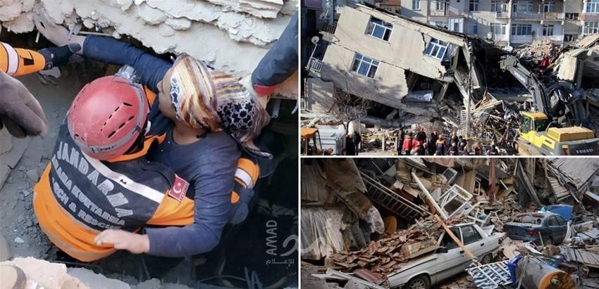 ارتفاع عدد وفيات زلزال شرقي تركيا إلى 35 شخصاً