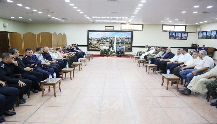 هنية يلتقي قادة الأجهزة الأمنية في غزة