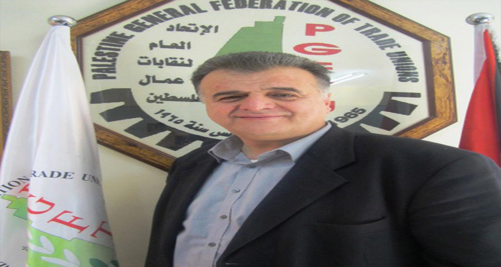 شاهر سعد يطلع "غاي رايدر" على اوضاع العمال الفلسطينيين