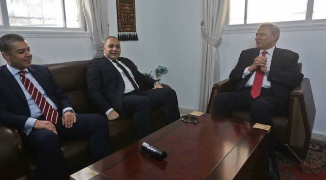 الوفد الأمني المصري يلتقي نائب رئيس الحكومة في غزة