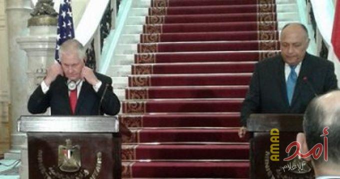 وزير الخارجية الأمريكى: ترامب لا يدعو لأى تغيير بالأماكن المقدسة وحدود القدس.. وشكري يؤكد استعداد مصر  لممارسة جهودها فى إرساء السلام