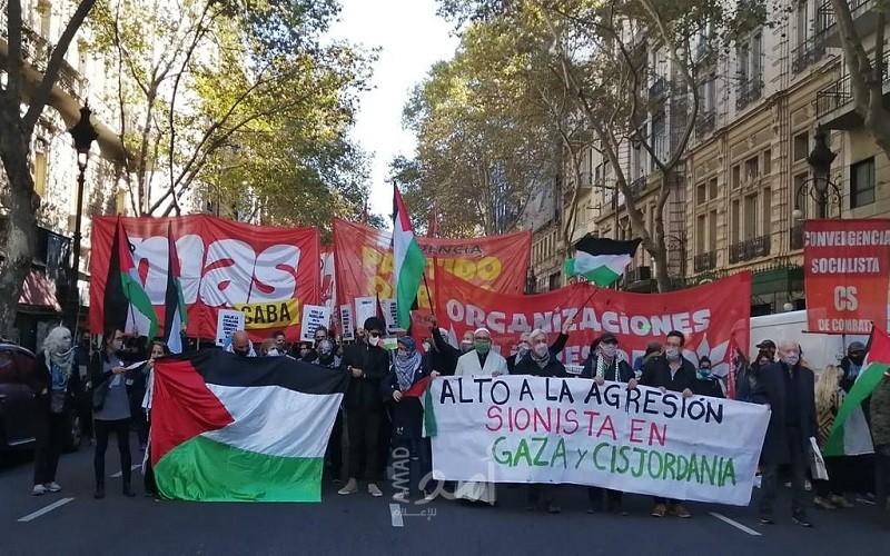 مسيرات ووقفات تضامنية في الأرجنتين والبرازيل ضد العدوان الإسرائيلي المستمر على شعبنا