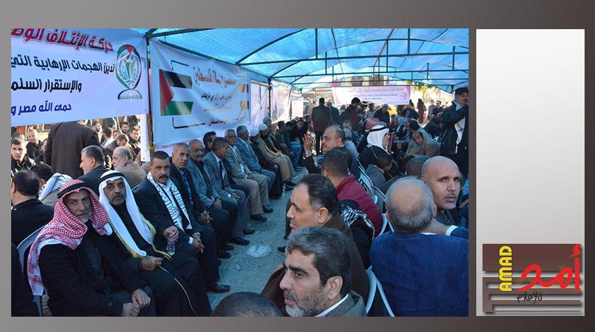 غزة: الديمقراطية تشارك في خيمة عزاء شهداء الشعب المصري