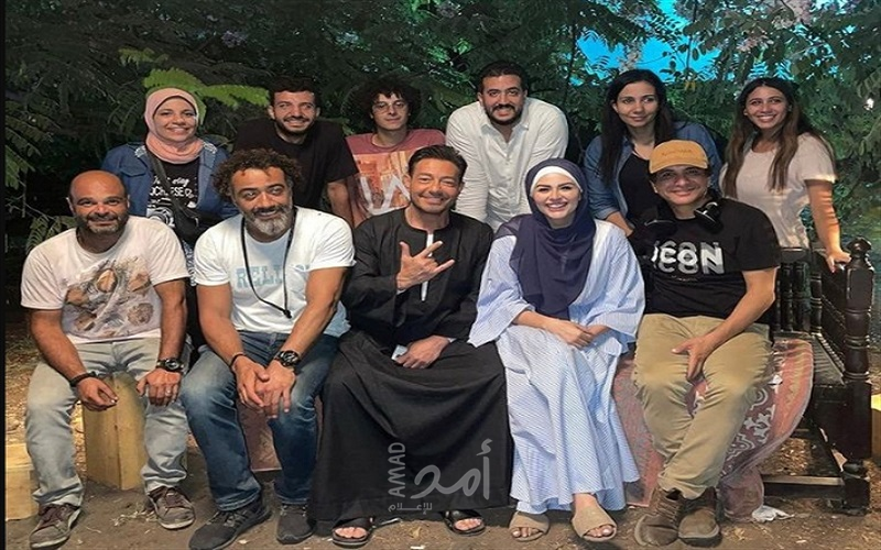 أحمد زاهر ينشر صور كواليس شهر عسل "يحيى وبطة" فى حكاية "كدبة كبيرة"