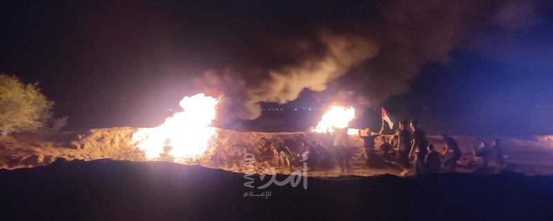 إصابات برصاص جيش الاحتلال واختناقاً بالغاز في فعاليات الإرباك الليلي شرق قطاع غزة- فيديو وصور