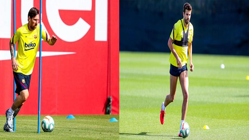 بعد غياب شهرين  .. أول ظهور لنجوم برشلونة على أرض الملعب