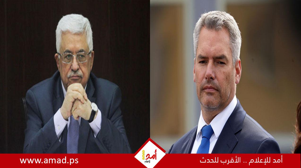 عباس لــ نيهامر: يجب الوقف الفوري للعدوان على غزة والإسراع في تقديم المساعدات
