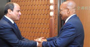 الرئيس"السيسي" ورئيس جنوب أفريقيا يؤكدان دعمهما لمشروع طريق "القاهرة - كيب تاون"