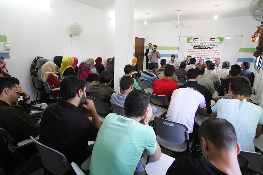 جمعية الفلاح تنفذ مشروع كفالة 60 طالب وطالبة في جامعة فلسطين
