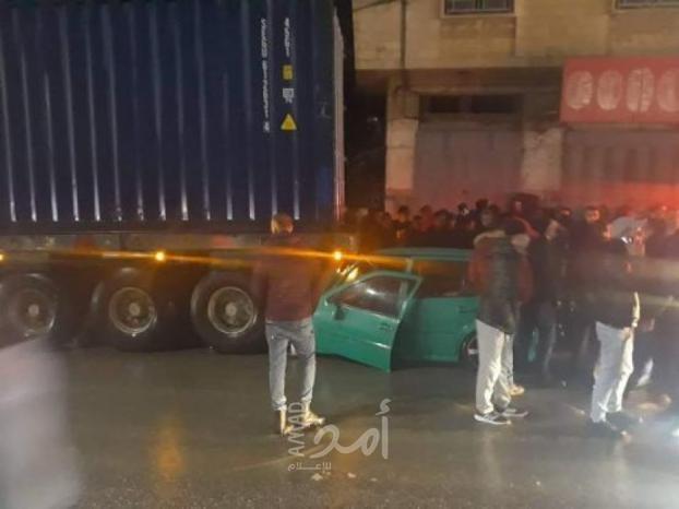 3 إصابات إحداها خطيرة بحادث سير في نابلس