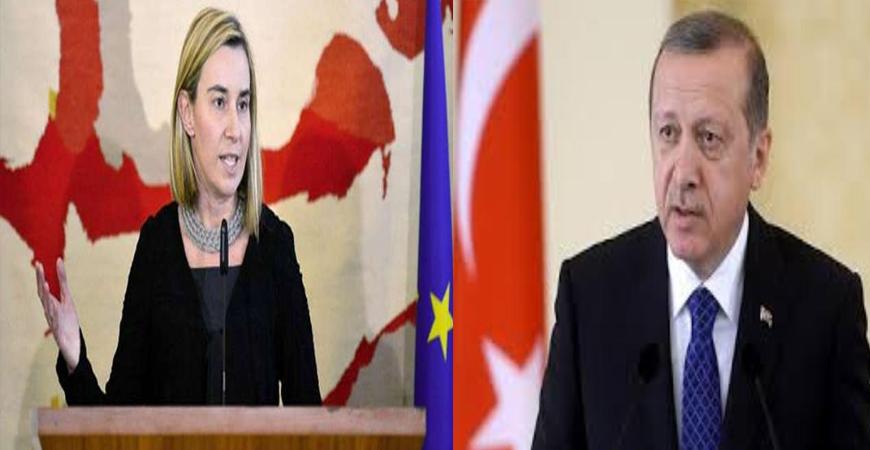 موغريني: جادون بشأن وقف تصدير السلاح لــ تركيا .. وأردوغان يتحدى " لن نوقف العمليات العسكرية"