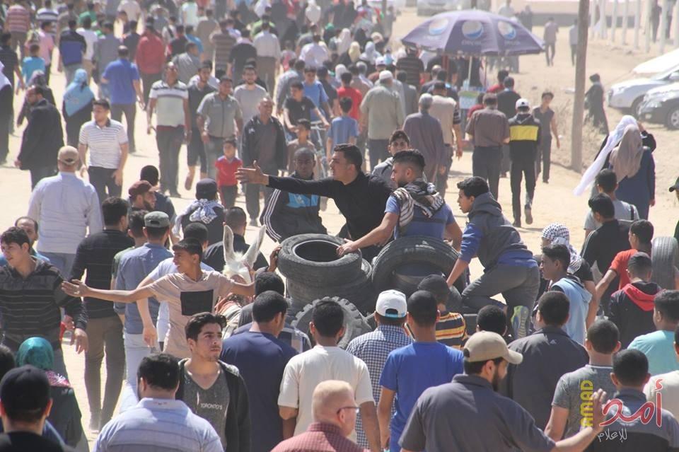 3 شهداء على حدود رفح تم انتشالهم هذه الاثناء من داخل الخط الفاصل