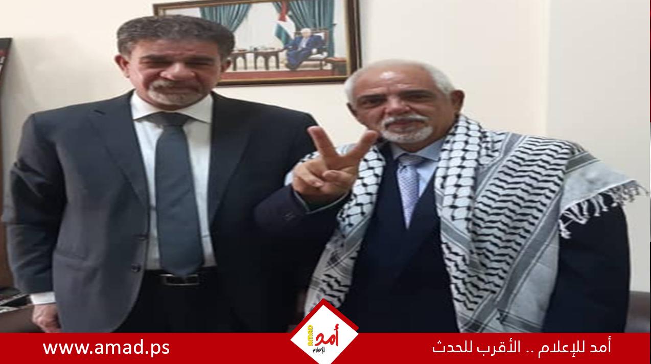 سفير كوبا يزور مقر دائرة العلاقات العربية بدمشق متضامناً مع الشعب الفلسطيني