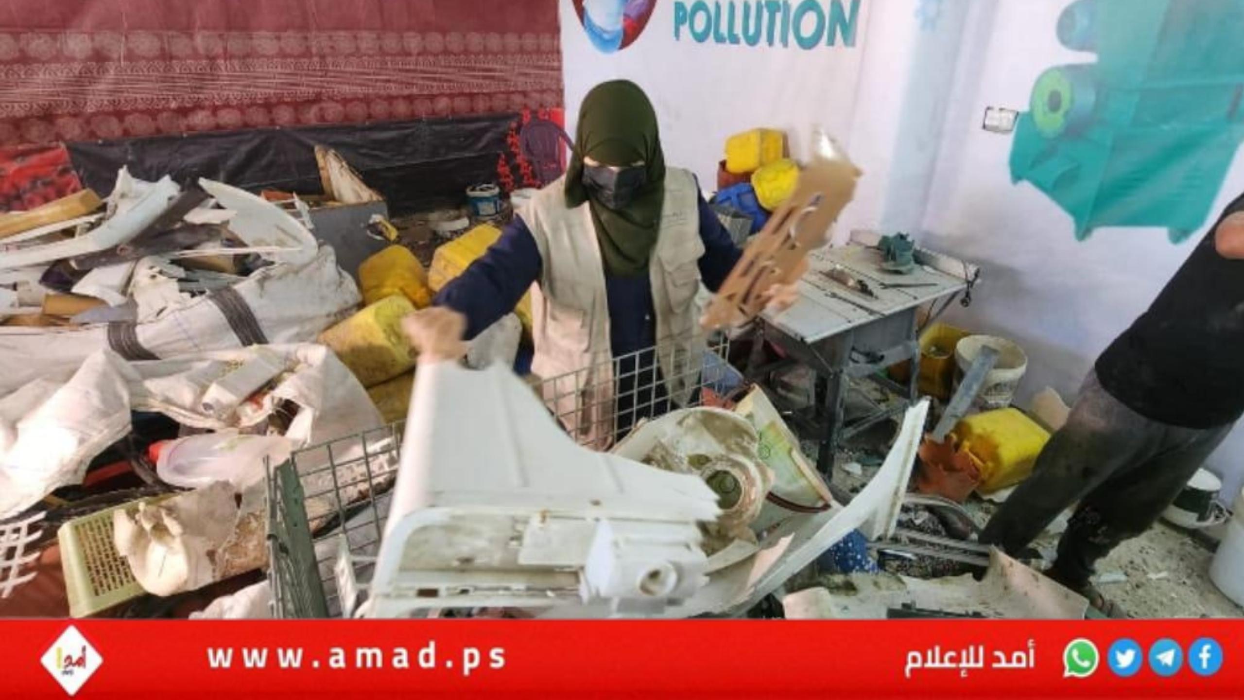 "إيكو بلس".. مشروع نسوي لتدوير النفايات في قطاع غزة - صور وفيديو