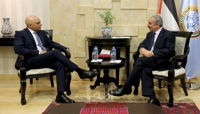 أشتية يطالب بريطانيا بالضغط على إسرائيل للإفراج عن أموال المقاصة كاملة