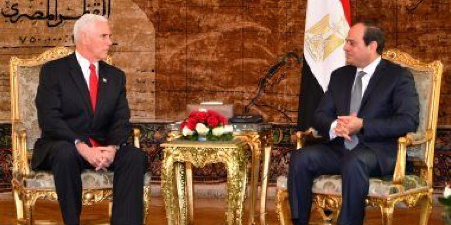 السيسي لـ"بنس": موقف مصر ثابت من القضية الفلسطينية وبنس يؤكد أن مصر شريك استرايجي لأمركا