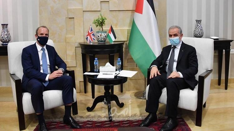 اشتية: دومينيك راب قدّم 2.7 مليون يورو لدعم فلسطين في مواجهة كورونا