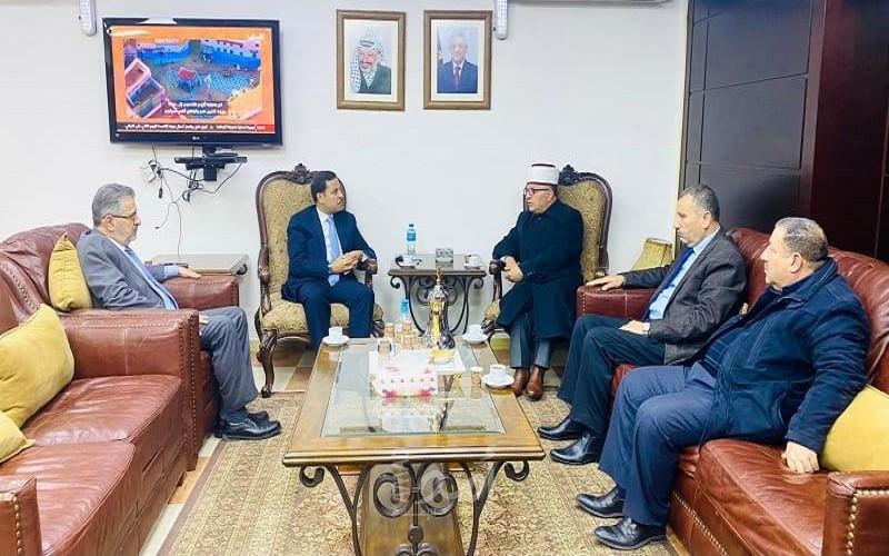 البكري يلتقي السفير الأردني ويثمن موقف الأردن الداعم للقضية الفلسطينية والمقدسات