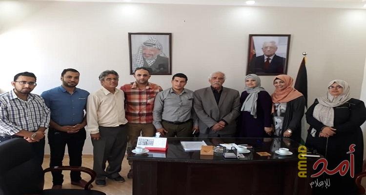 غزة: أبوالنجا يلتقي وفدا من ائتلاف الشباب العربي بفلسطين