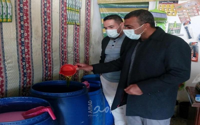 اقتصاد حماس تتلف كميات من المواد الخام المستخدمة في المنظفات