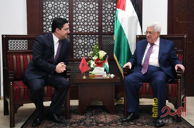 خلال استقباله وزير خارجية المغرب..عباس يدعو لعقد مؤتمر دولي للسلام