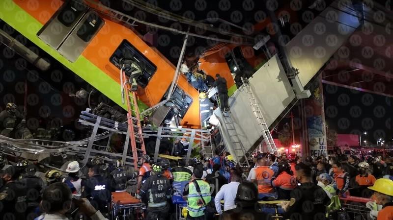 عشرات القتلى والجرحى في انهيار جسر لحظة مرور قطار أنفاق بالمكسيك