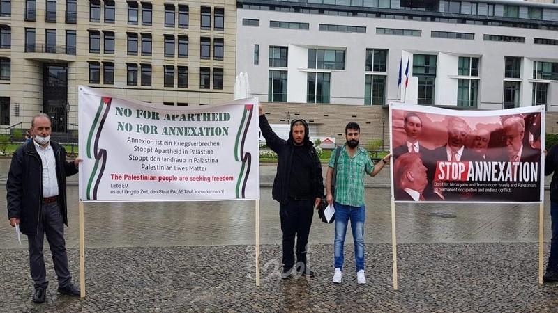 نشطاء فلسطينيون وألمان يستنكرون قرار الضم الإسرائيلي ويطالبون بمعاقبتها