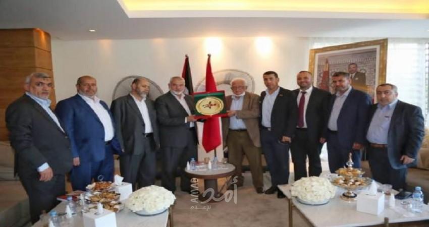 هنية يستقبل عددًا من الفعاليات المغربية الداعمة لفلسطين