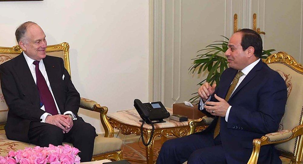 السيسي خلال استقباله رئيس "الكونغرس اليهودي العالمي" يؤكد ضرورة قيام دولة فلسطينية وعاصمتها القدس