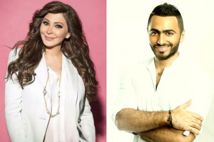 تعرف على رسالة إليسا لتامر حسنى