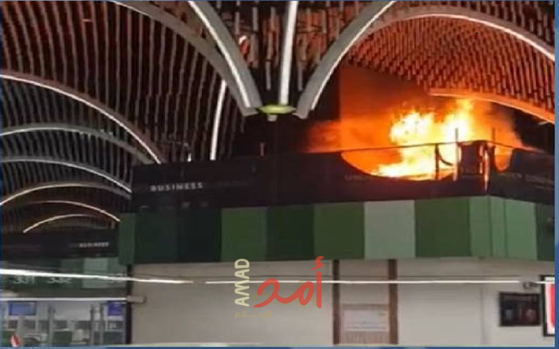 اندلاع حريق داخل إحدى صالات مطار بغداد الدولي