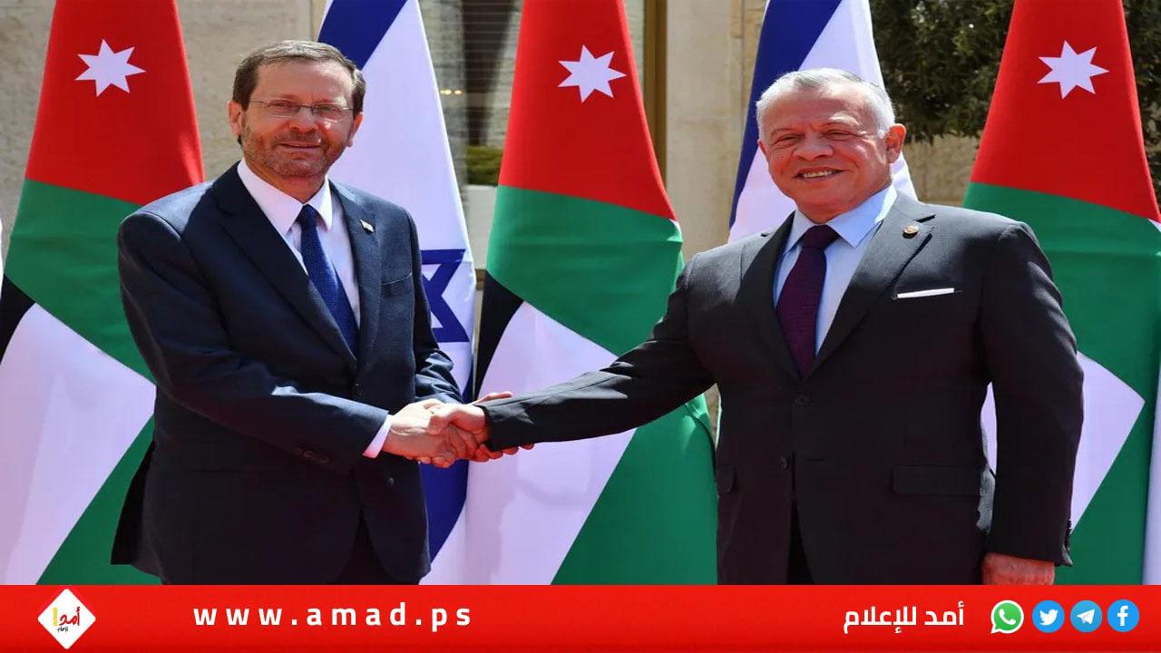خلال لقاء هرتسوغ.. الملك عبدالله يؤكد أهمية الحفاظ على التهدئة ووقف الإجراءات الأحادية