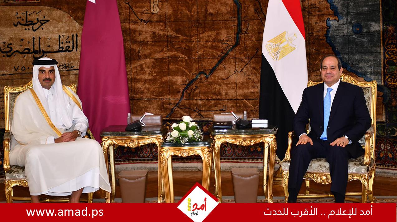 الأمير تميم أشاد بالجهود القائمة لإعادة إعمار غزة..اتفاق مصري قطري بضرورة التوصل لحل عادل للقضية الفلسطينية