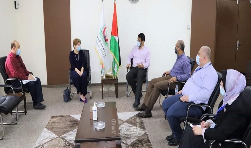أبو الريش يستقبل مديرة الصحة العالمية في غزة