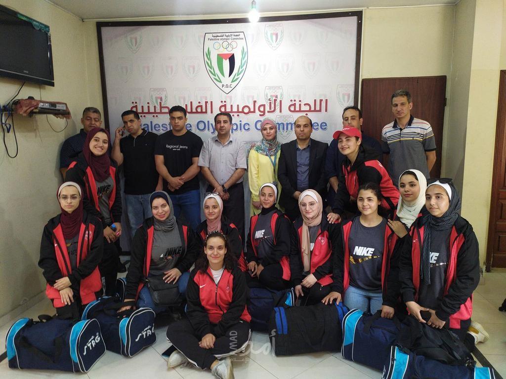 بعثة الأولمبية وفريق سلة الفتيات بغزة الرياضي يغادران لمحافظات الشمال للقاء "بيت ساحور"