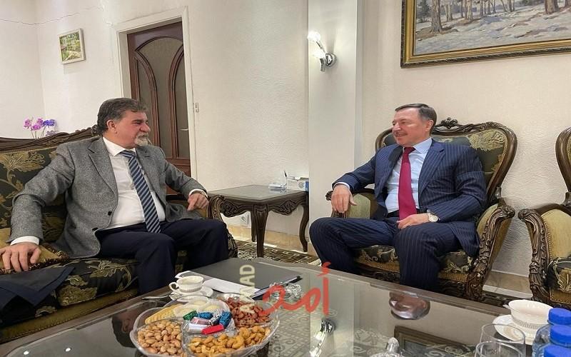 السفير عبد الهادي يطلع السفير الروسي على آخر التطورات بفلسطين